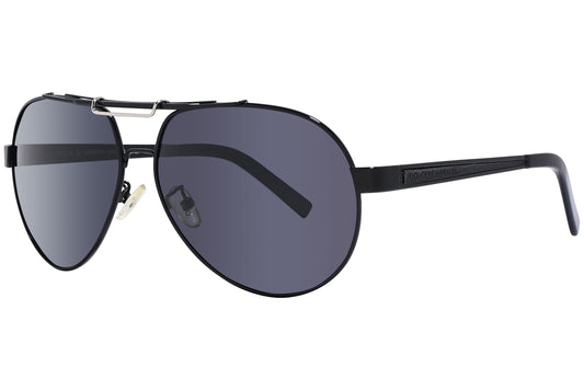 Dolce & Gabbana Black Color Aviator Sunglasses Viewed From A 45-Degree Angle.