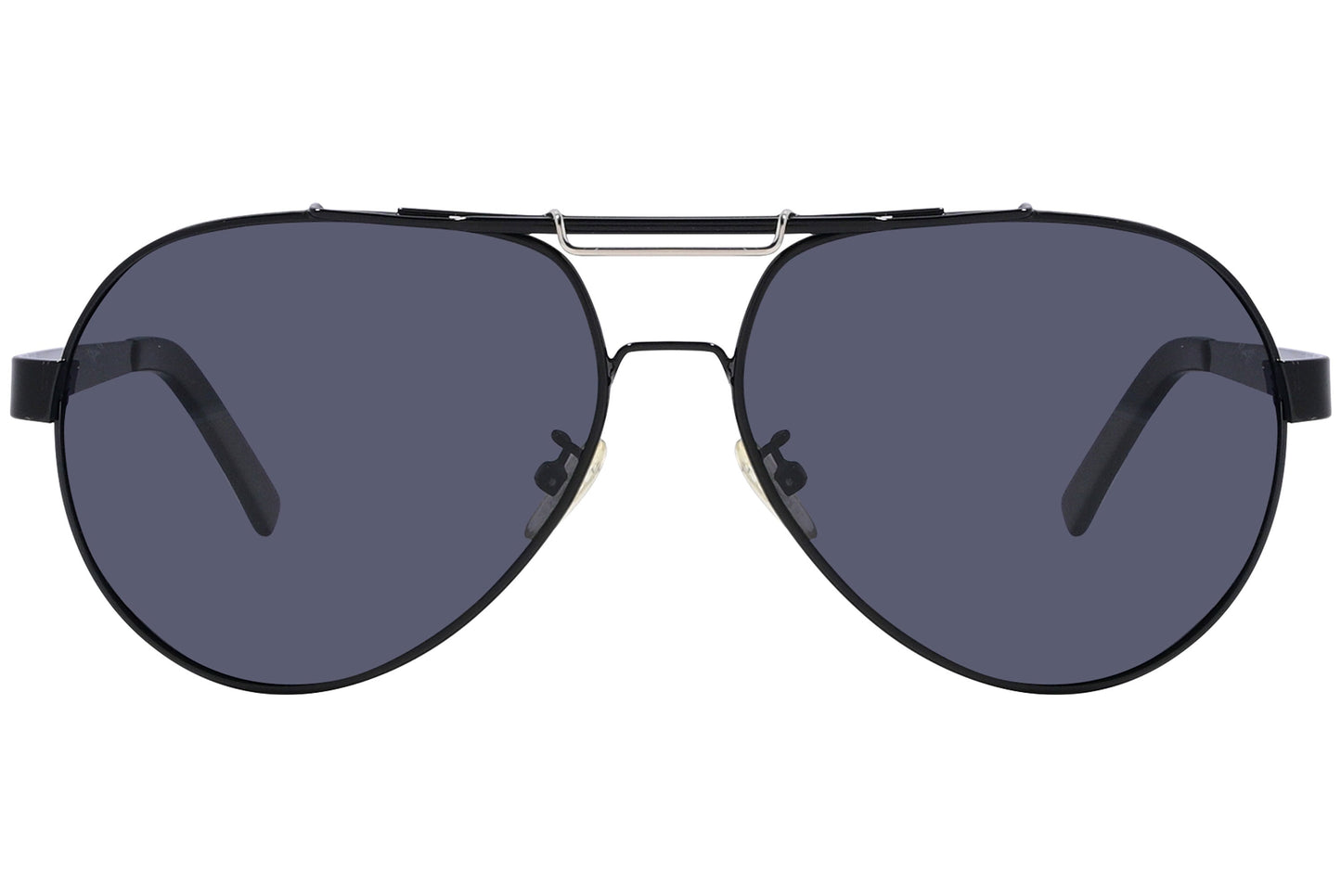 Dolce & Gabbana Black Color Aviator Sunglasses Viewed From Front Angle.