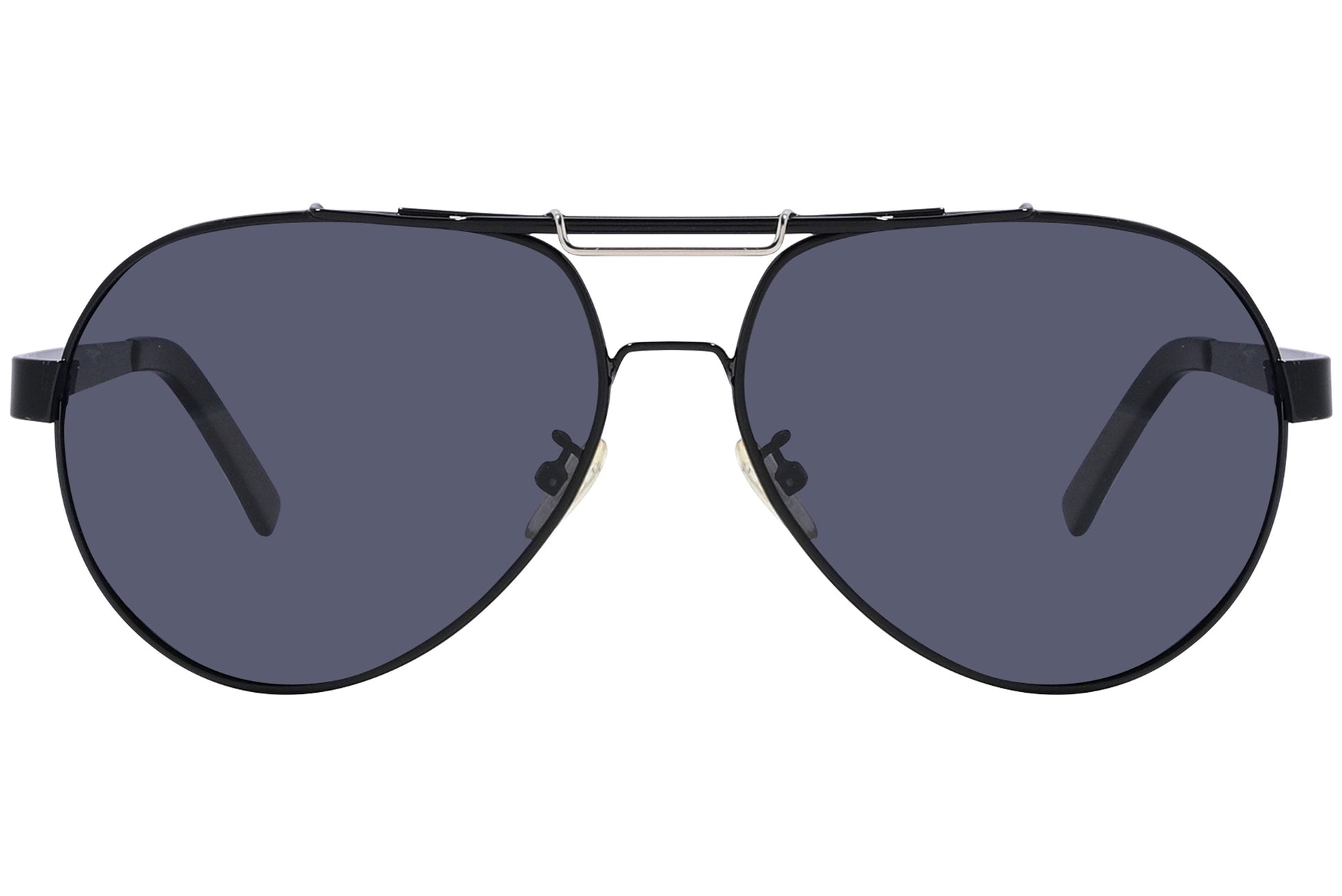 Dolce & Gabbana Black Color Aviator Sunglasses Viewed From Front Angle.