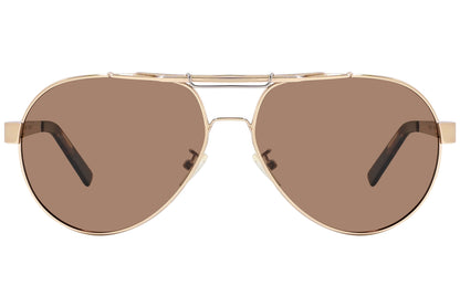 Dolce & Gabbana Gold Color Aviator Sunglasses Viewed From Front Angle.