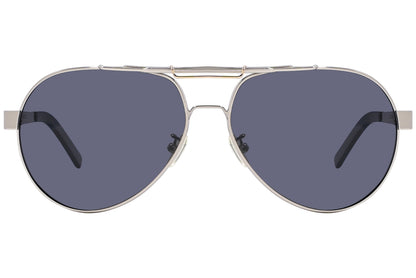 Dolce & Gabbana Silver Color Aviator Sunglasses Viewed From Front Angle.