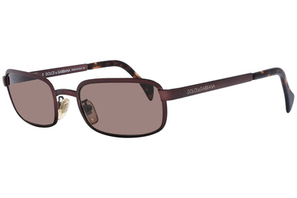 Dolce & Gabbana Brown Color Rectangle Sunglasses Viewed From A 45-Degree Angle.