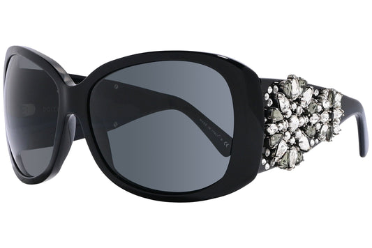 Dolce & Gabbana Black Color Geometric Sunglasses Viewed From A 45-Degree Angle.