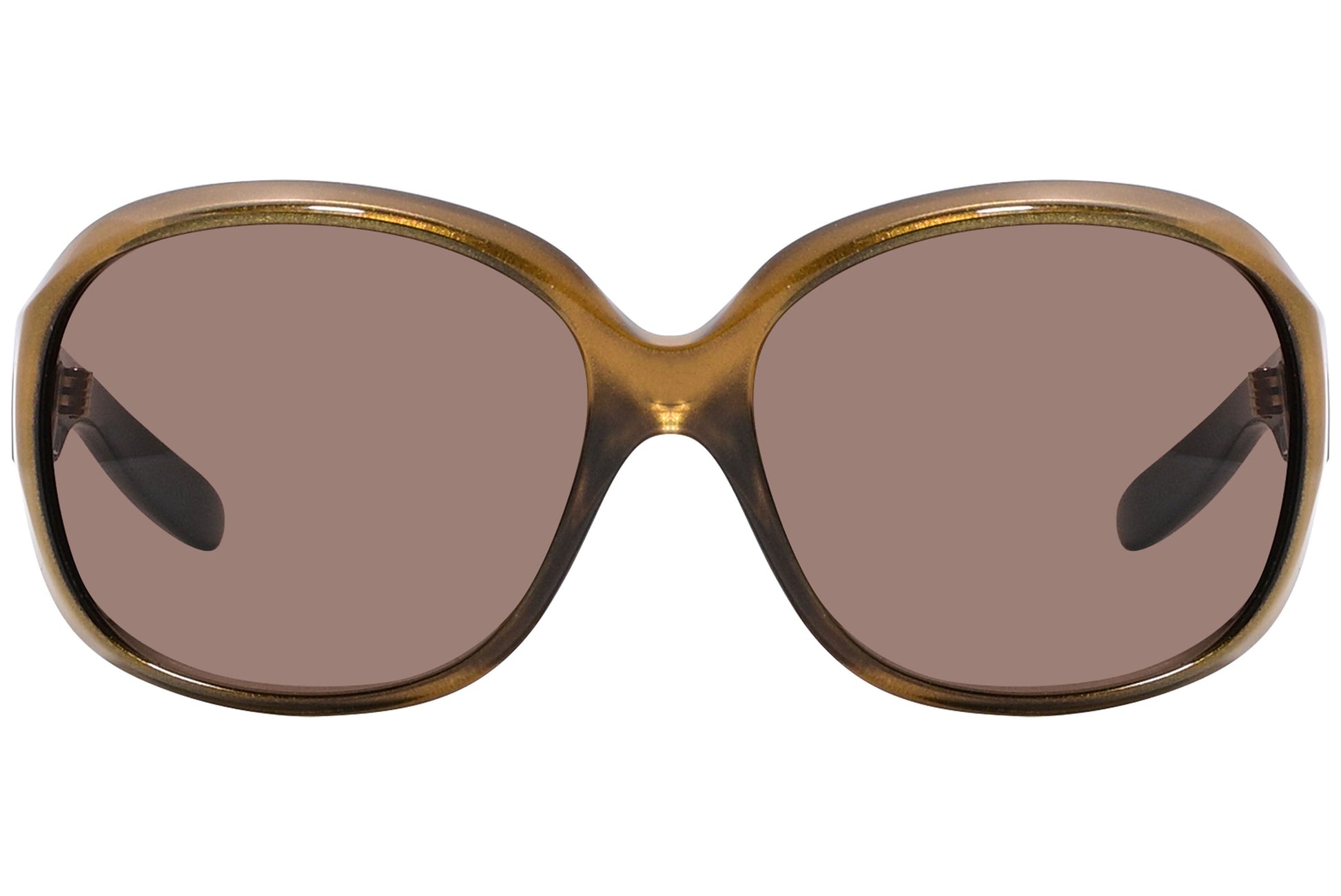 Dolce & Gabbana Gold Color Square Sunglasses Viewed From Front Angle.