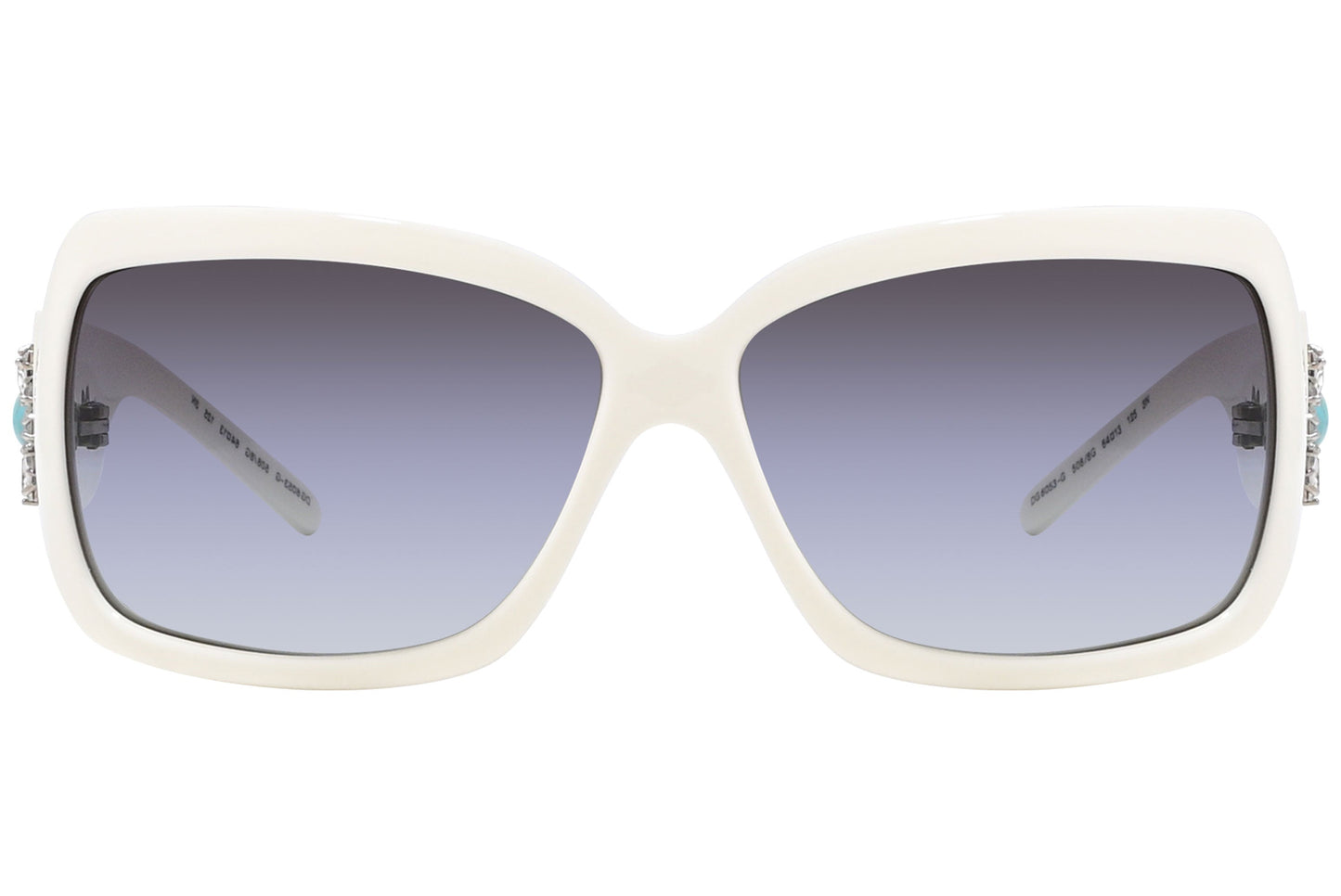 Dolce & Gabbana White Color Rectangle Sunglasses Viewed From Front Angle.