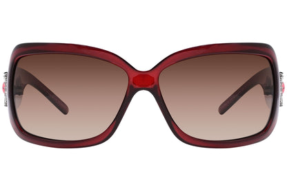 Dolce & Gabbana Red Color Rectangle Sunglasses Viewed From Front Angle.