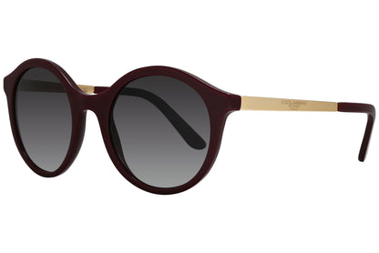 Dolce & Gabbana Round Red with Gold Sunglasses Model: DG4358-3091-8G Side View