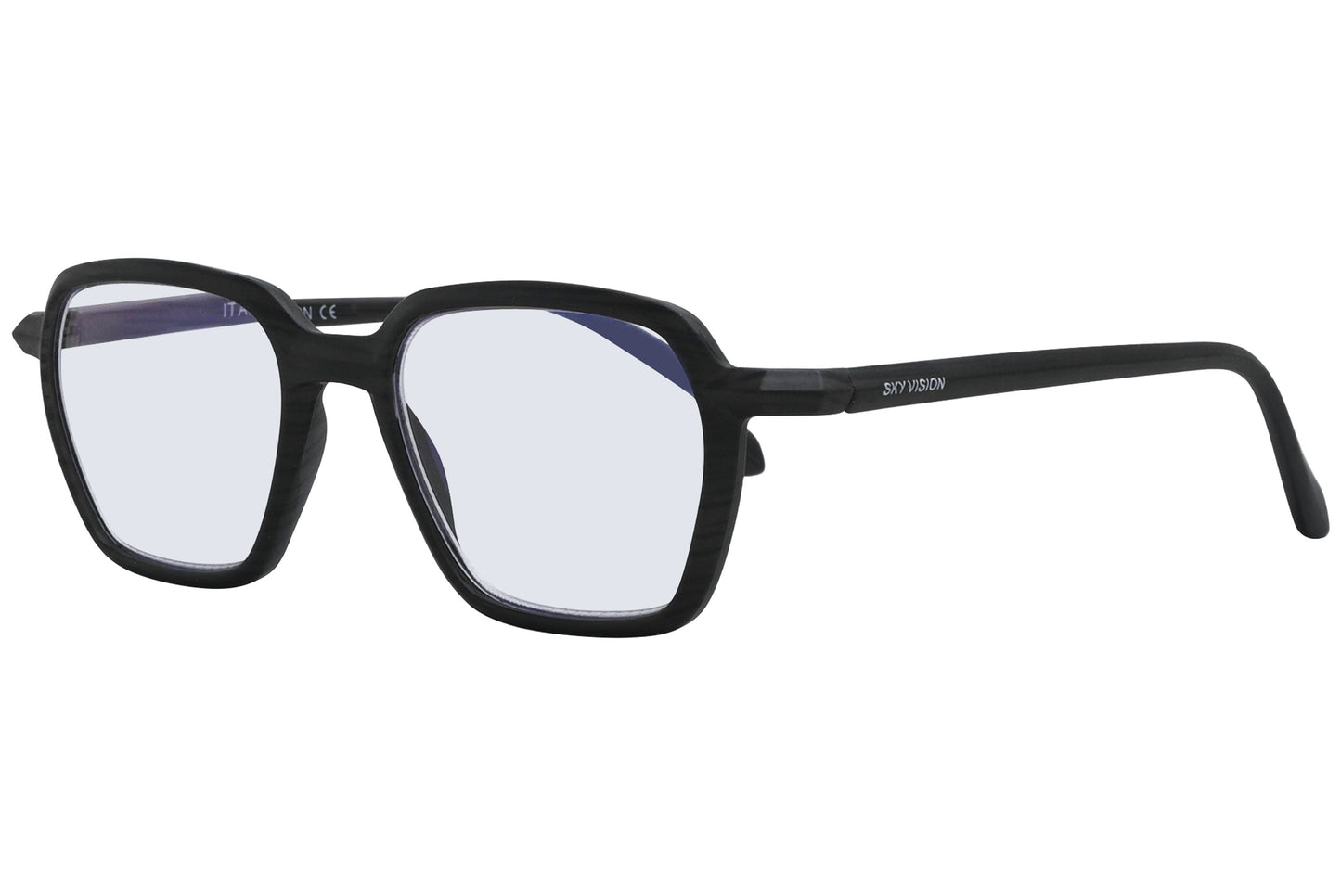 Geometric Reading Glasses - Black Wood