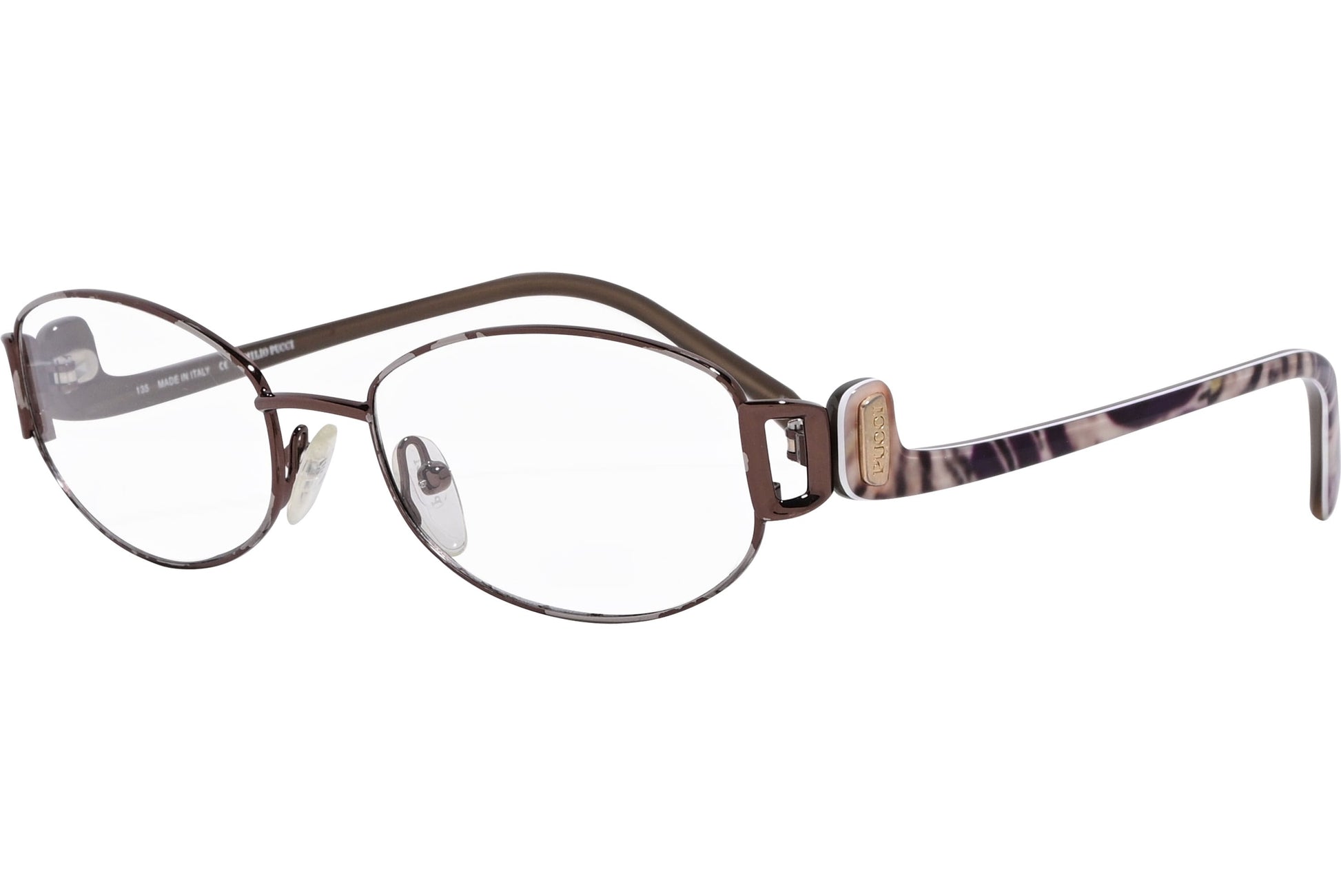 Emilio Pucci Oval Bronze Eyeglasses Frame Model: EP2141-705