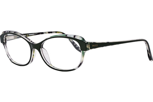 Emilio Pucci Oval Black Eyeglasses Frame Model: EP2650-024