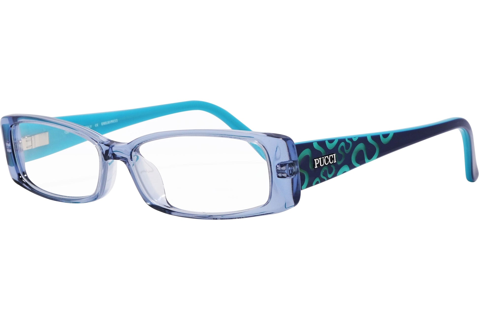 Emilio Pucci Rectangle Blue Eyeglasses Frame Model: EP2655-462