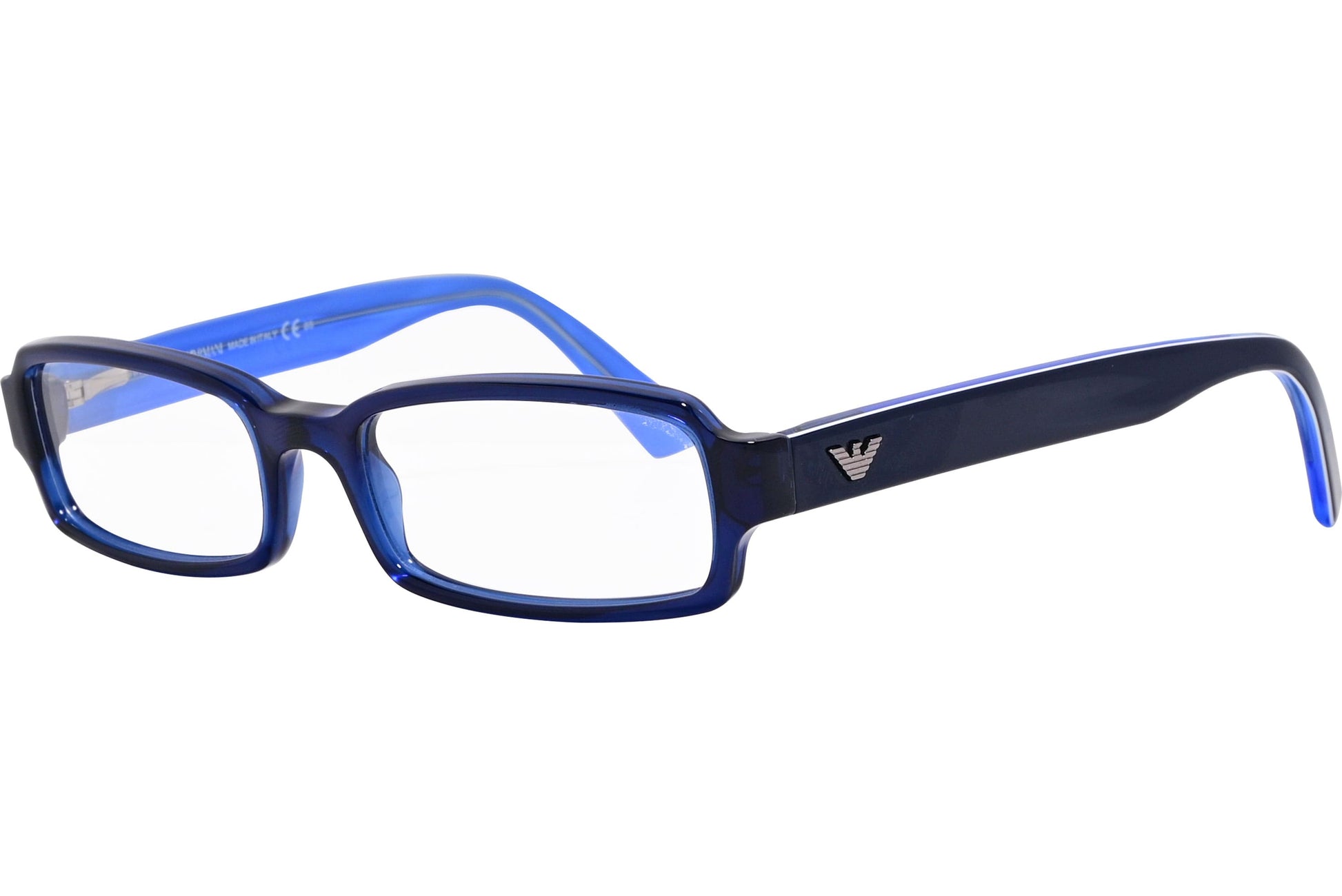 Emporio Armani Rectangle Blue Eyeglasses Frame Model: EA9836-0ZS