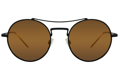 Emporio Armani Black Color Aviator Sunglasses Viewed From front Angle.