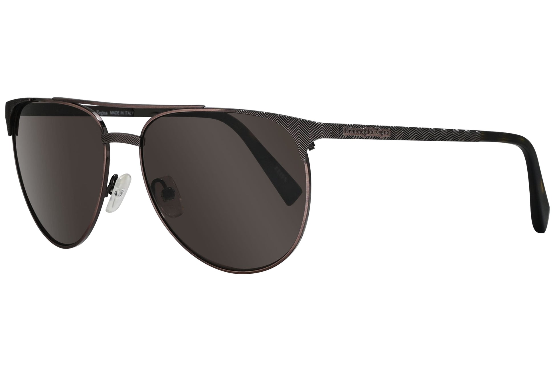 Ermenegildo Zegna Aviator Bronze Sunglasses Model: EZ0040-34J Side View