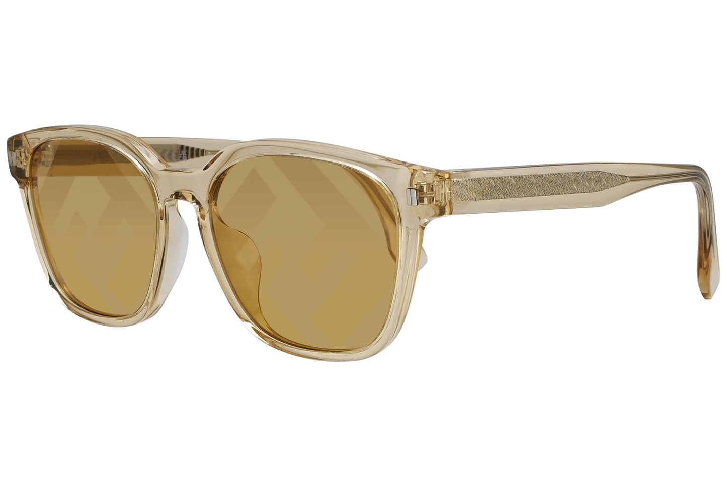 Fendi Wayfarer Gold Sunglasses Model: FE40001U-39G Side View