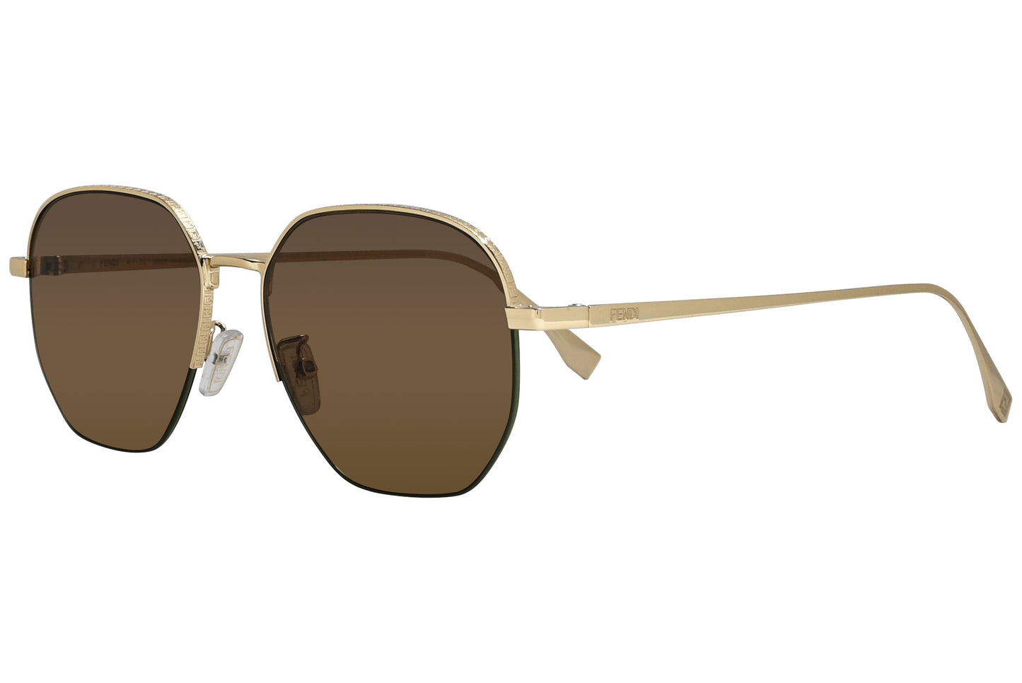 Fendi Geometric Gold Sunglasses Model: FE40004U-10J Side View