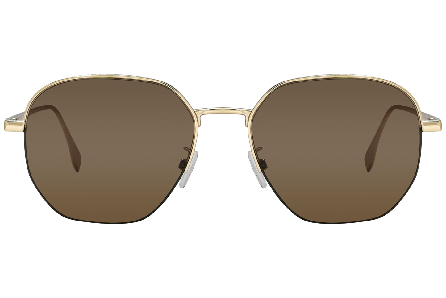 Fendi Geometric Gold Sunglasses Model: FE40004U-10J Front View