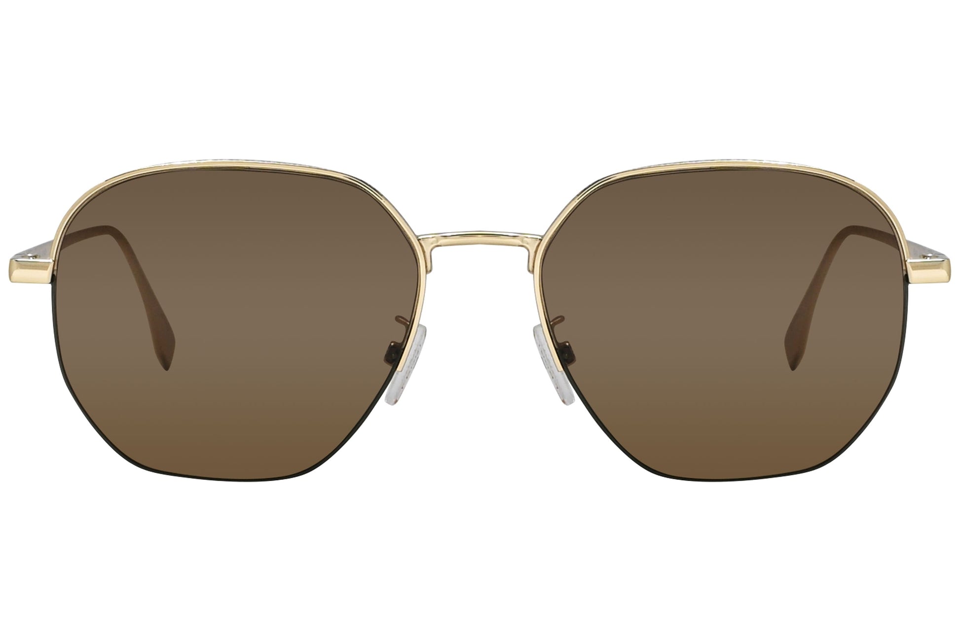 Fendi Geometric Gold Sunglasses Model: FE40004U-10J Front View