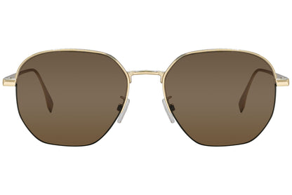 Fendi Geometric Gold Sunglasses Model: FE40004U-10J Front View