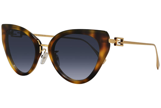 Fendi Cat-eye Tortoise Sunglasses Model: FE40014U-53B Side View