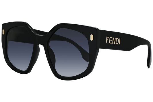 Fendi Geometric Black Sunglasses Model: FE40017I-01W Side View