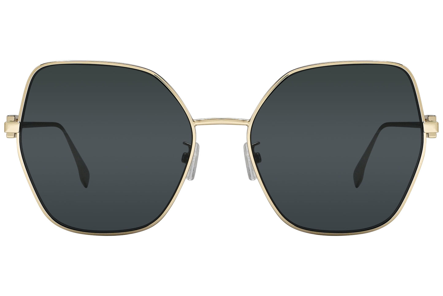 Fendi Geometric Gold Sunglasses Model: FE40033U-10A Front View