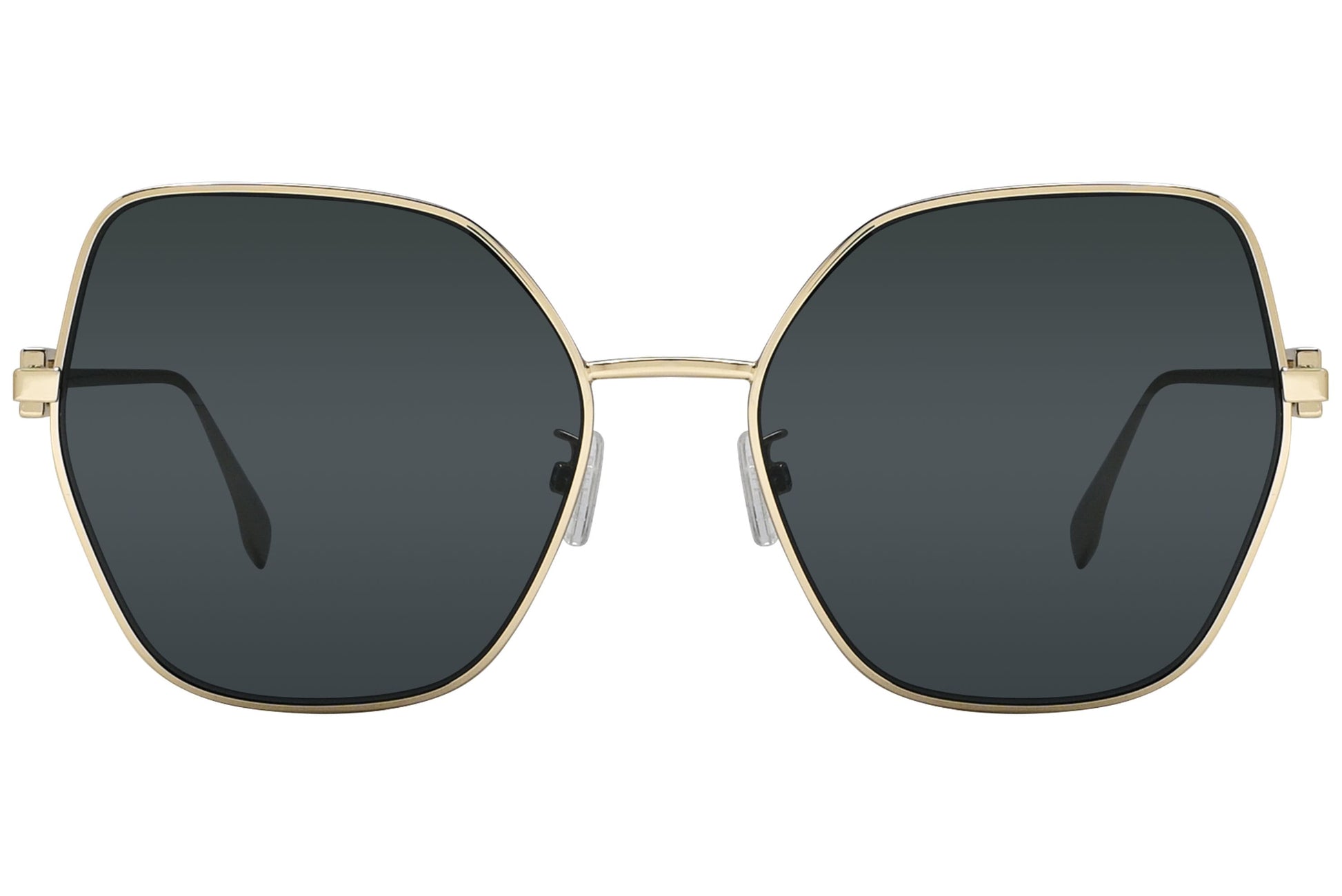 Fendi Geometric Gold Sunglasses Model: FE40033U-10A Front View