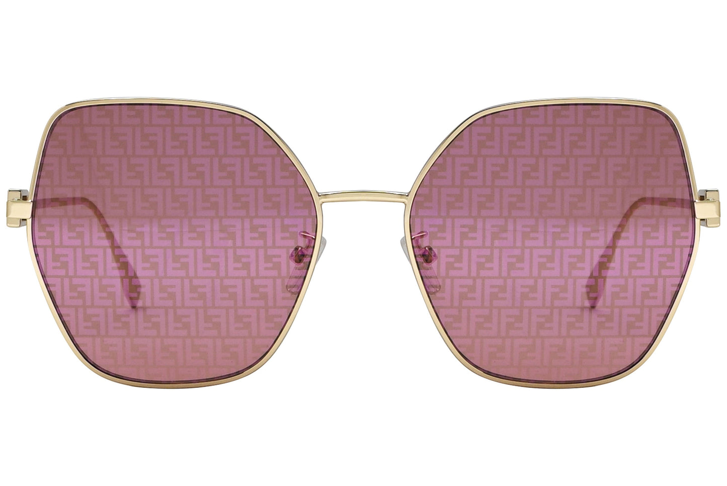 Fendi Geometric Pink Sunglasses Model: FE40033U-10U Front View