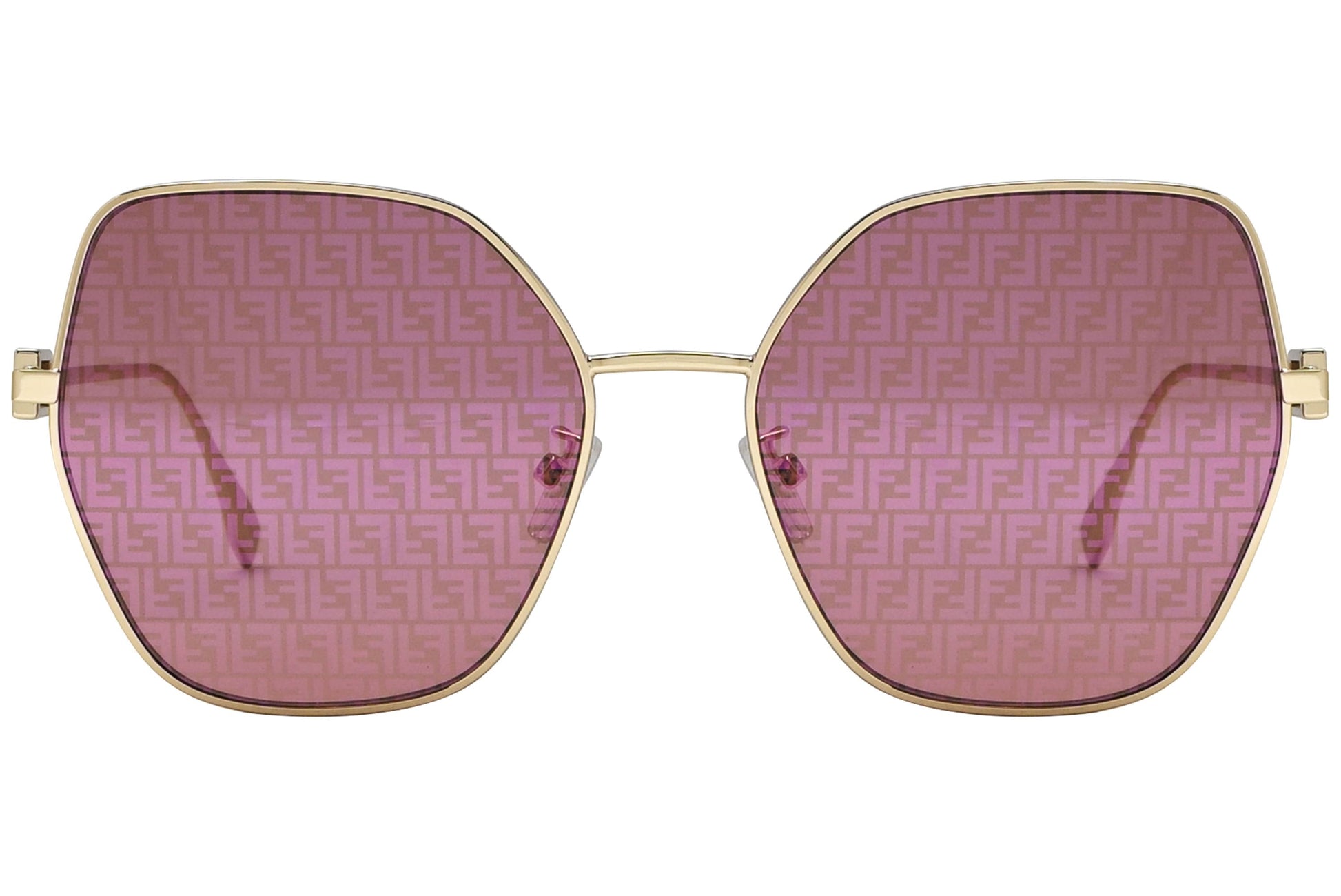 Fendi Geometric Pink Sunglasses Model: FE40033U-10U Front View