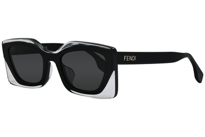 Fendi Rectangle Black Sunglasses Model: FE40034U-01A Side View