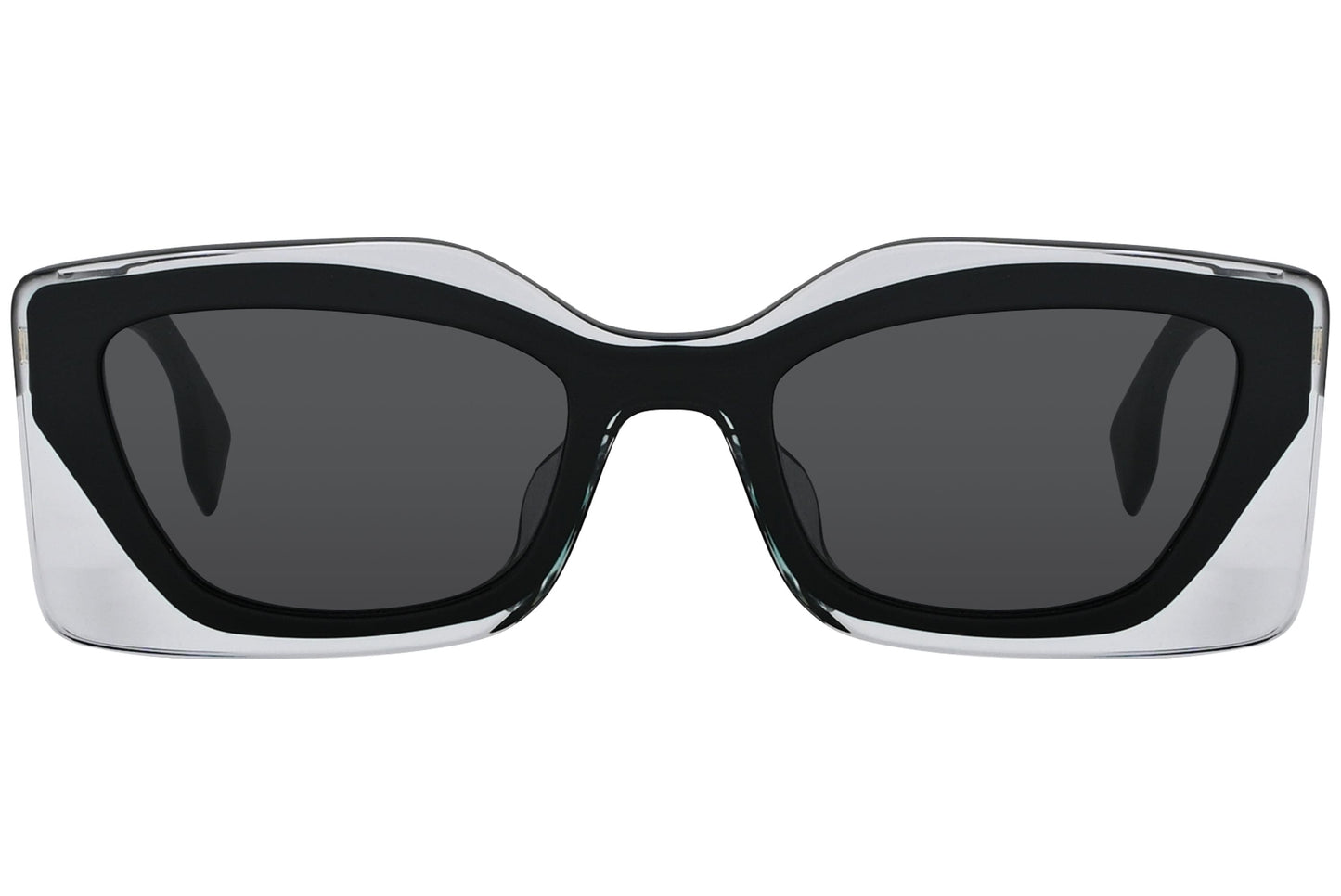 Fendi Rectangle Black Sunglasses Model: FE40034U-01A Front View