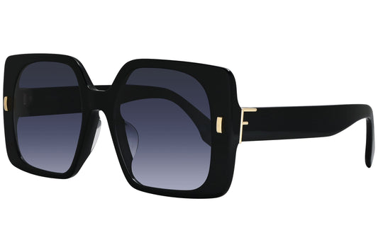 Fendi Square Black Sunglasses Model: FE40036U-01W Side View