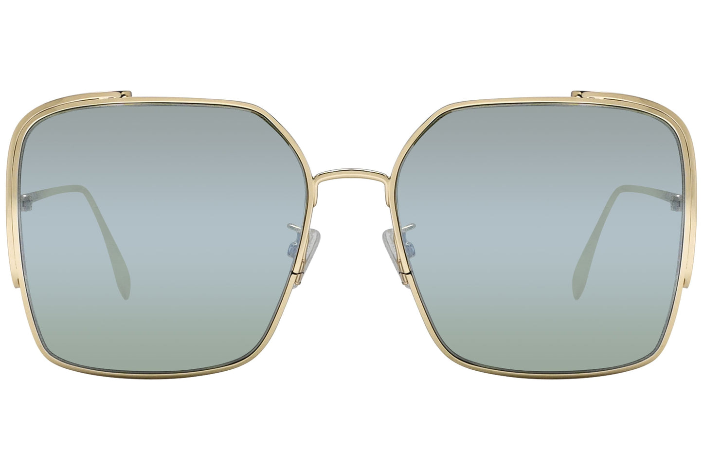 Fendi Square Gold Sunglasses Model: FE40038U-10Q Front View