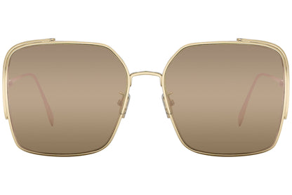 Fendi Square Gold Sunglasses Model: FE40038U-10Y Front View