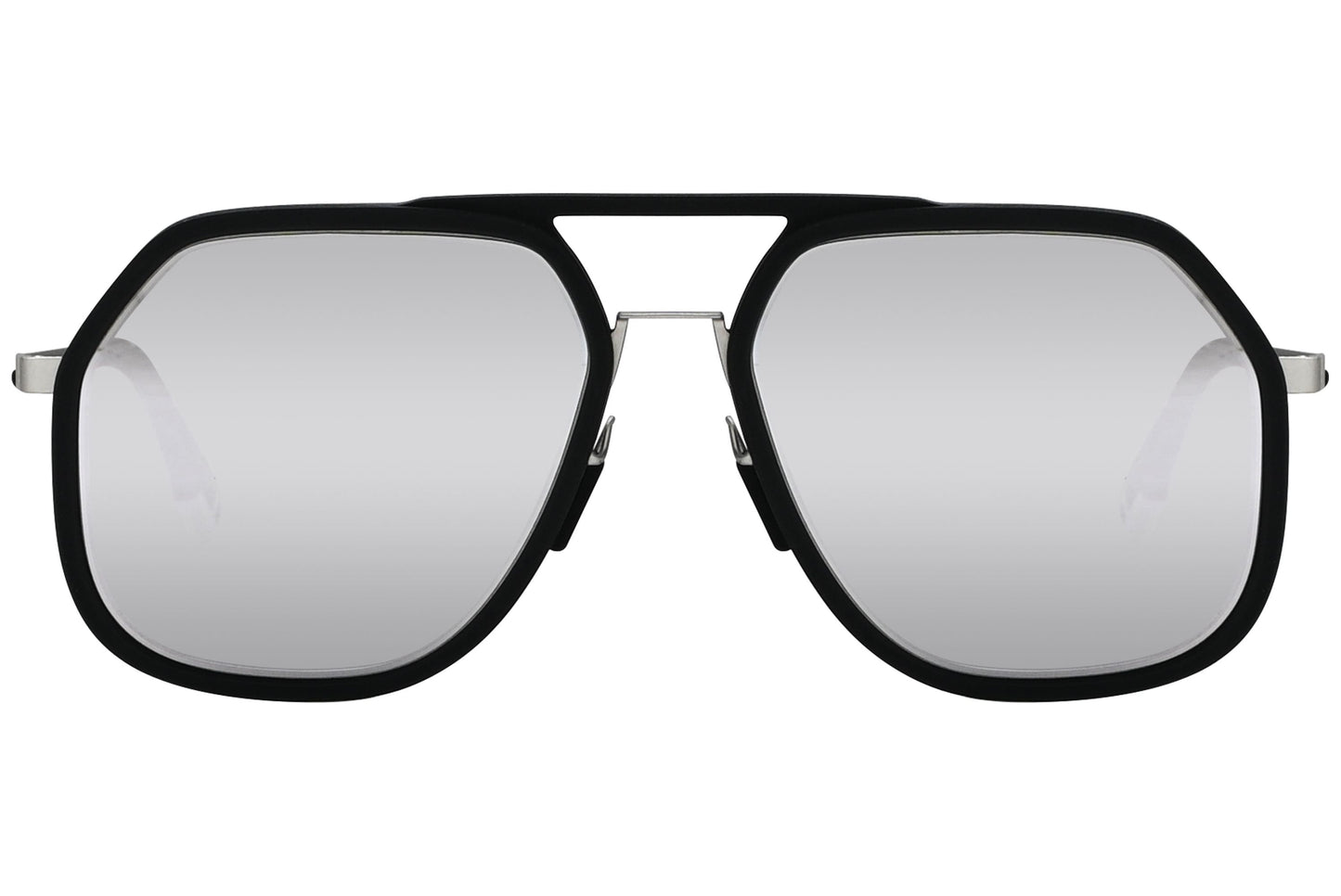 Fendi Aviator Silver Sunglasses Model: FE40041U-02C Front View