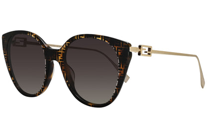 Fendi Cat-eye Tortoise Sunglasses Model: FE40047I-55H Side View