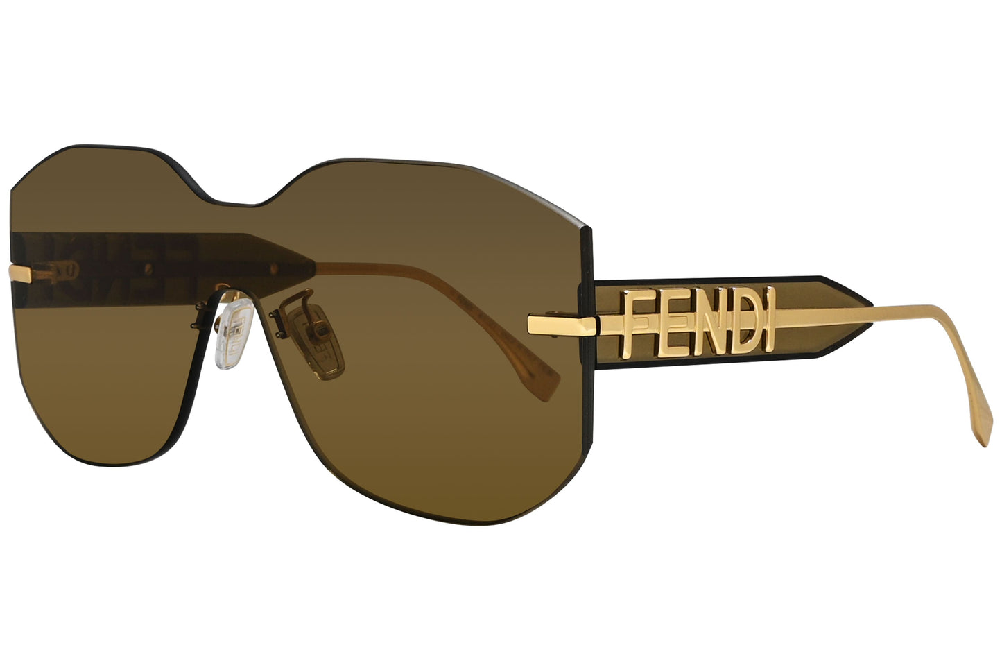 Fendi Wrap Around Gold Sunglasses Model: FE40067U-30E Side View