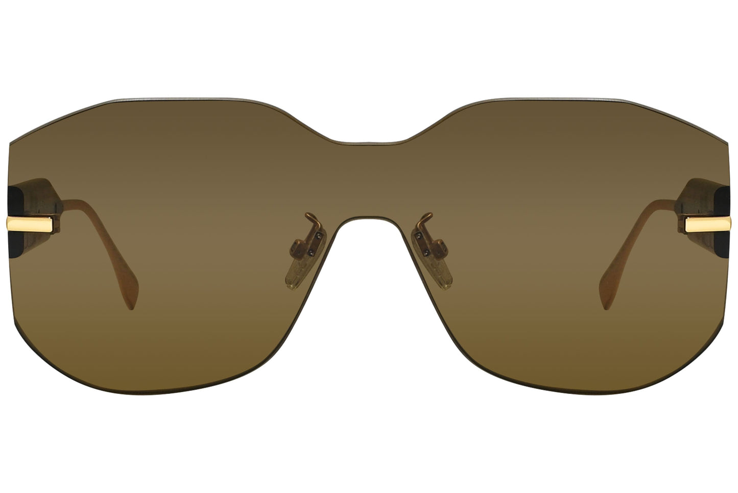 Fendi Wrap Around Gold Sunglasses Model: FE40067U-30E Front View