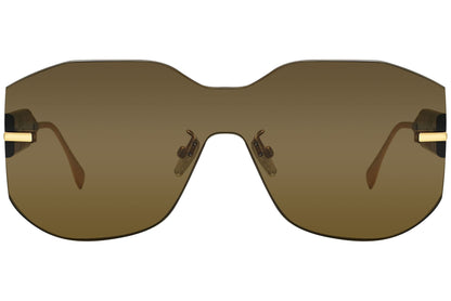 Fendi Wrap Around Gold Sunglasses Model: FE40067U-30E Front View