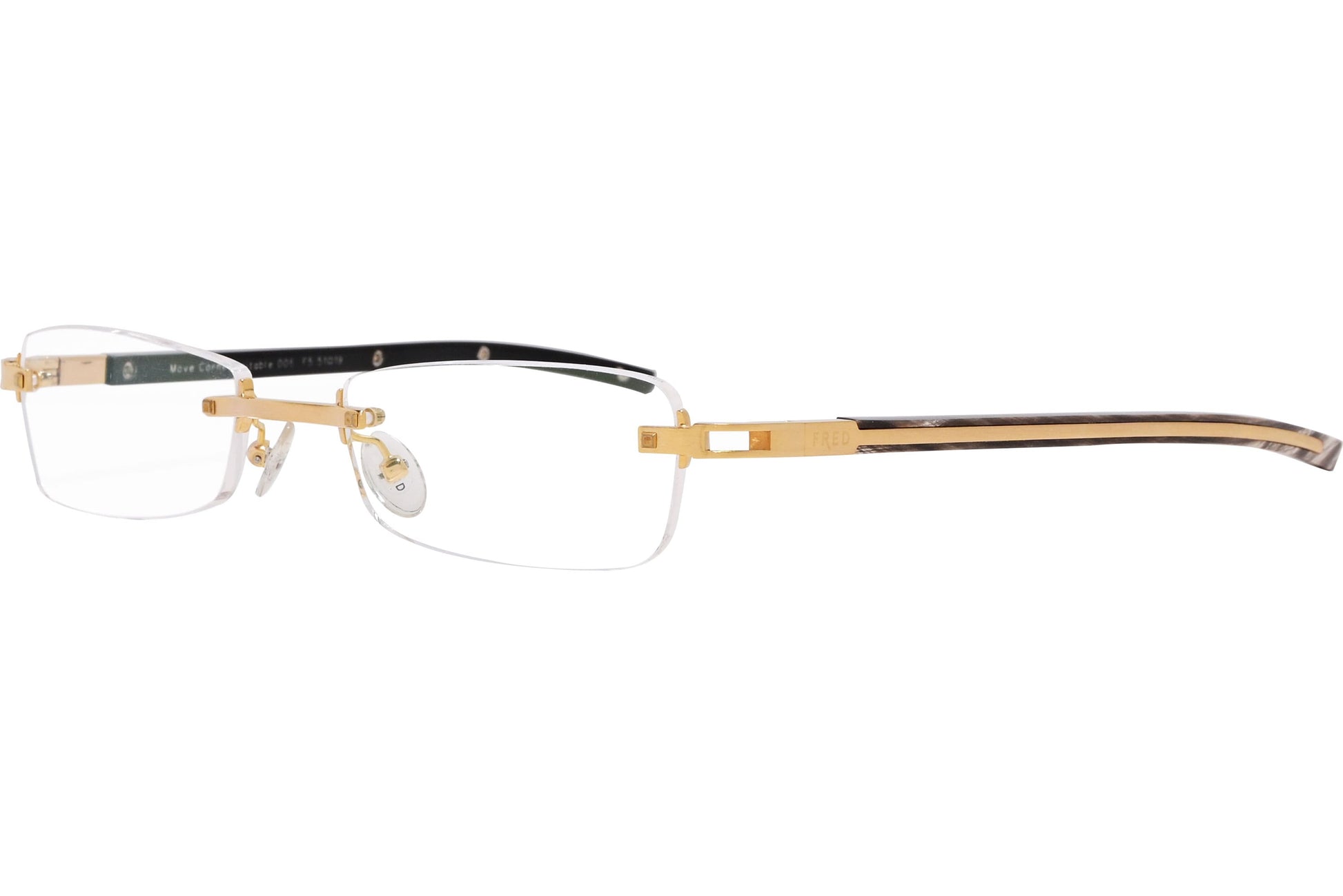 Fred Geometric Gold Eyeglasses Frame Model: MOVECORN006-F5