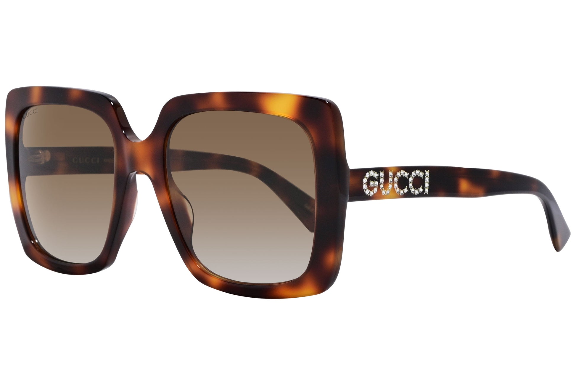 Gucci Square Tortoise Sunglasses Model: GG0418/S-3 Side View