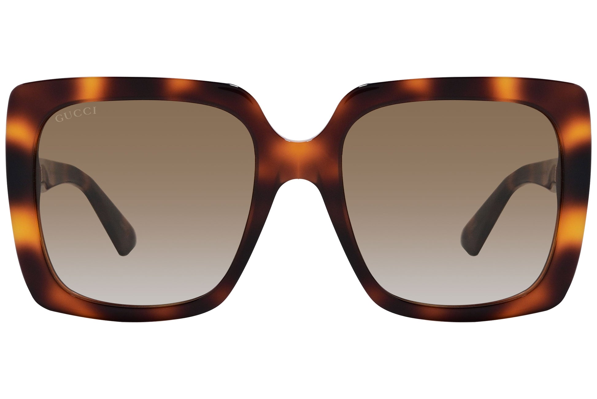 Gucci Square Tortoise Sunglasses Model: GG0418/S-3 Front View