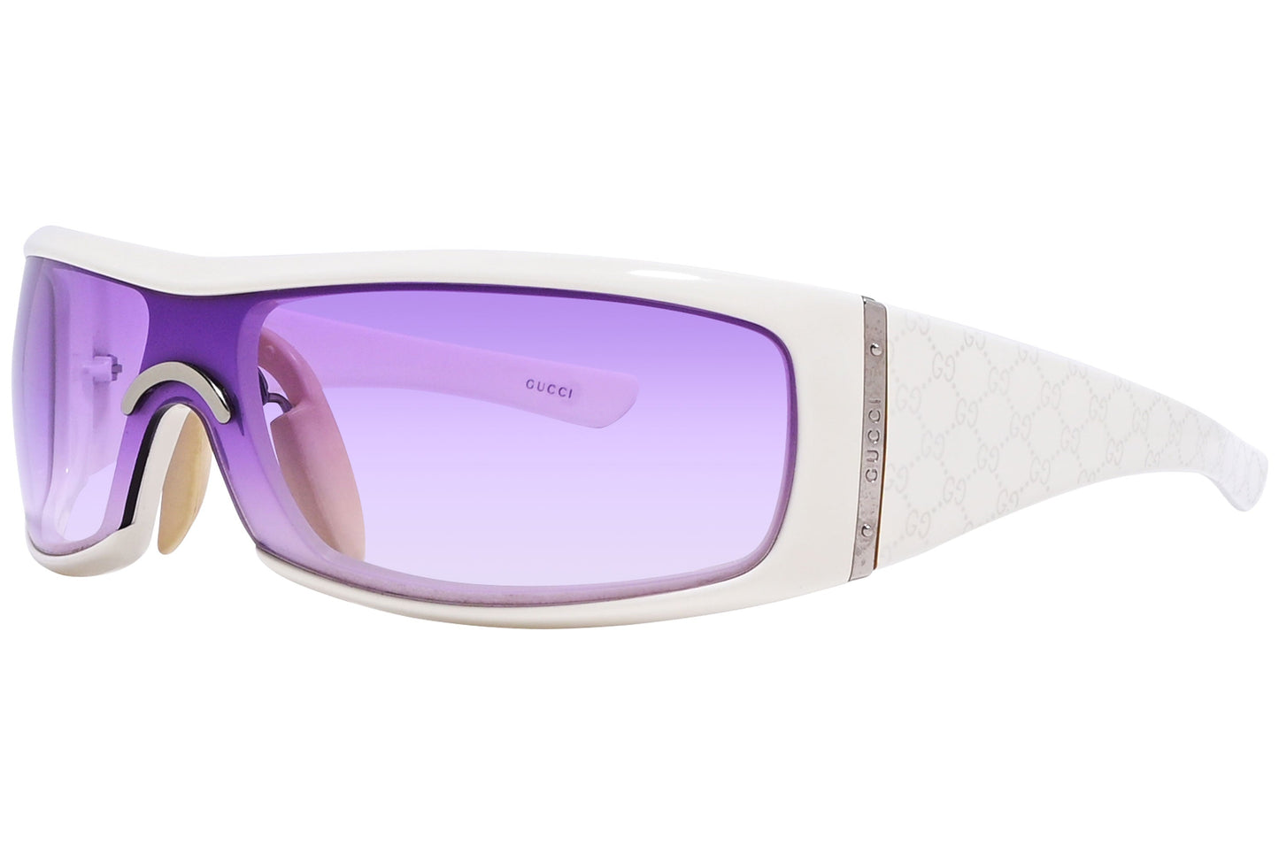 Gucci Rectangle Purple with White Sunglasses Model: GG1549/S-DMFO0 Side View