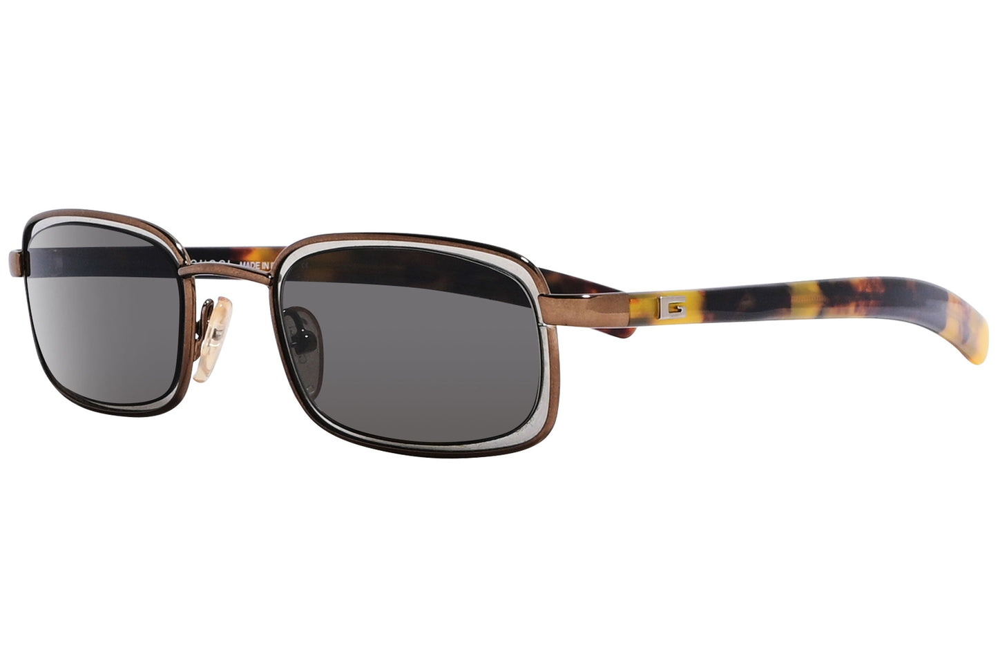 Gucci Rectangle Tortoise with Black Sunglasses Model: GG1615/S-6ZD Side View