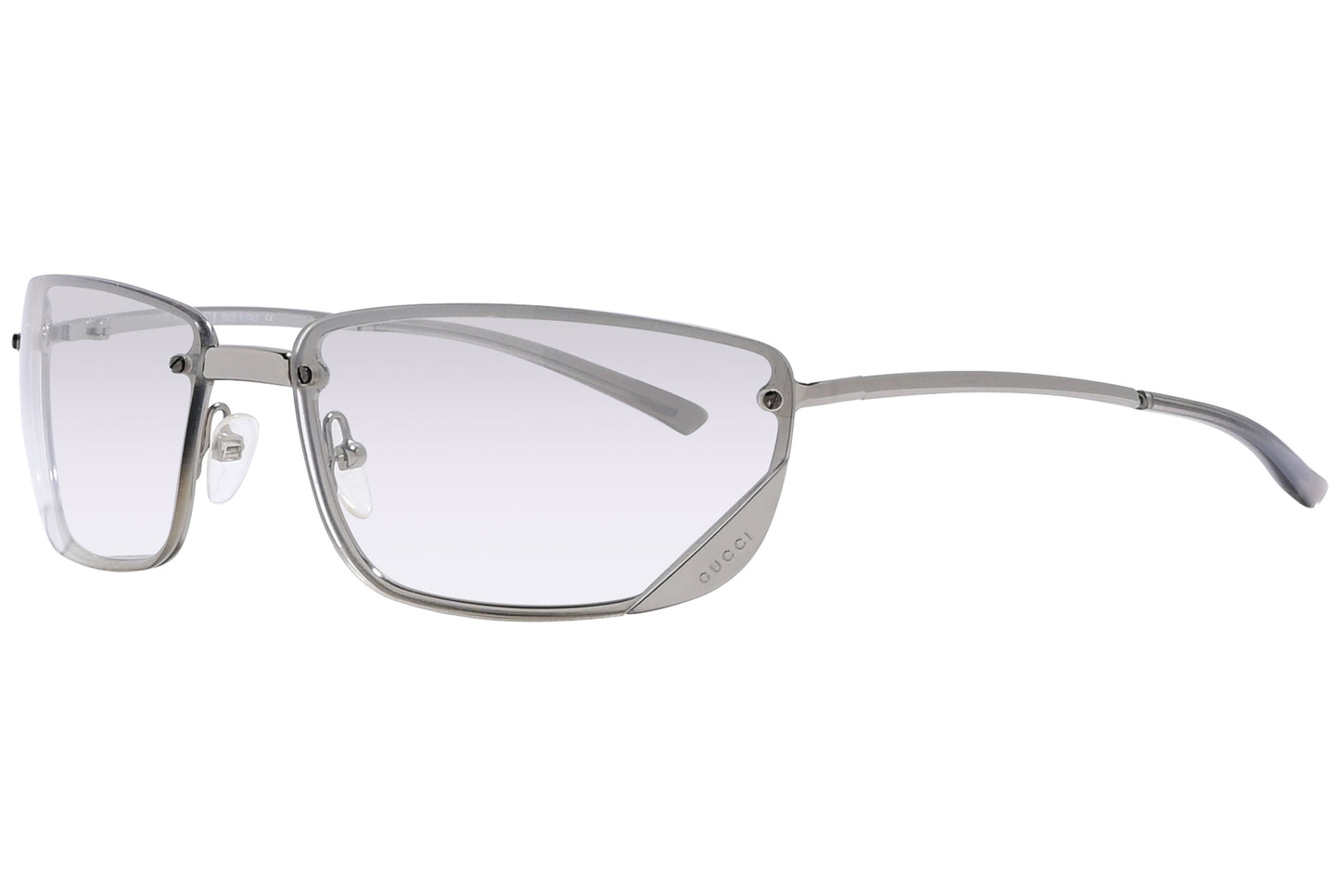 Gucci Rectangle Silver Sunglasses Model: GG1691/S-6LBNN Side View