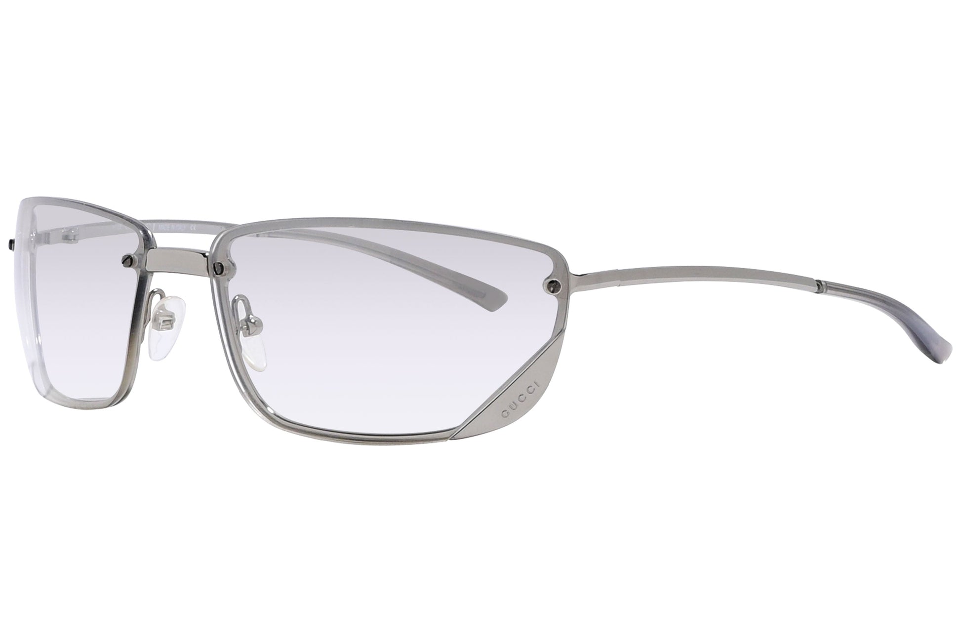 Gucci Rectangle Silver Sunglasses Model: GG1691/S-6LBNN Side View