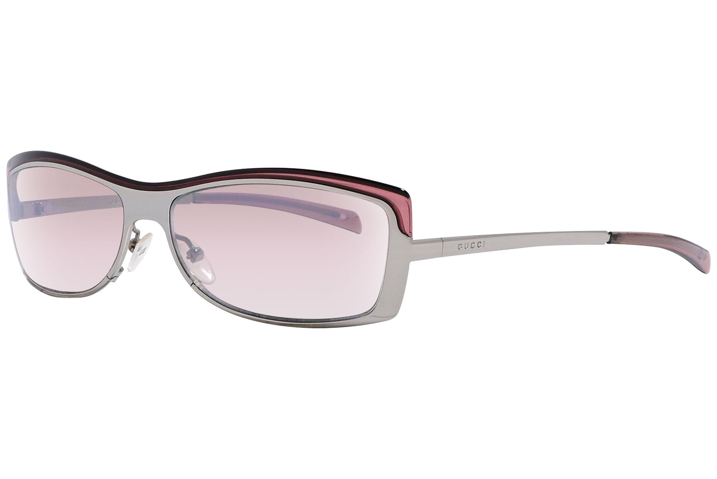 Gucci Rectangle Pink with Silver Sunglasses Model: GG2689/S-6P8 Side View