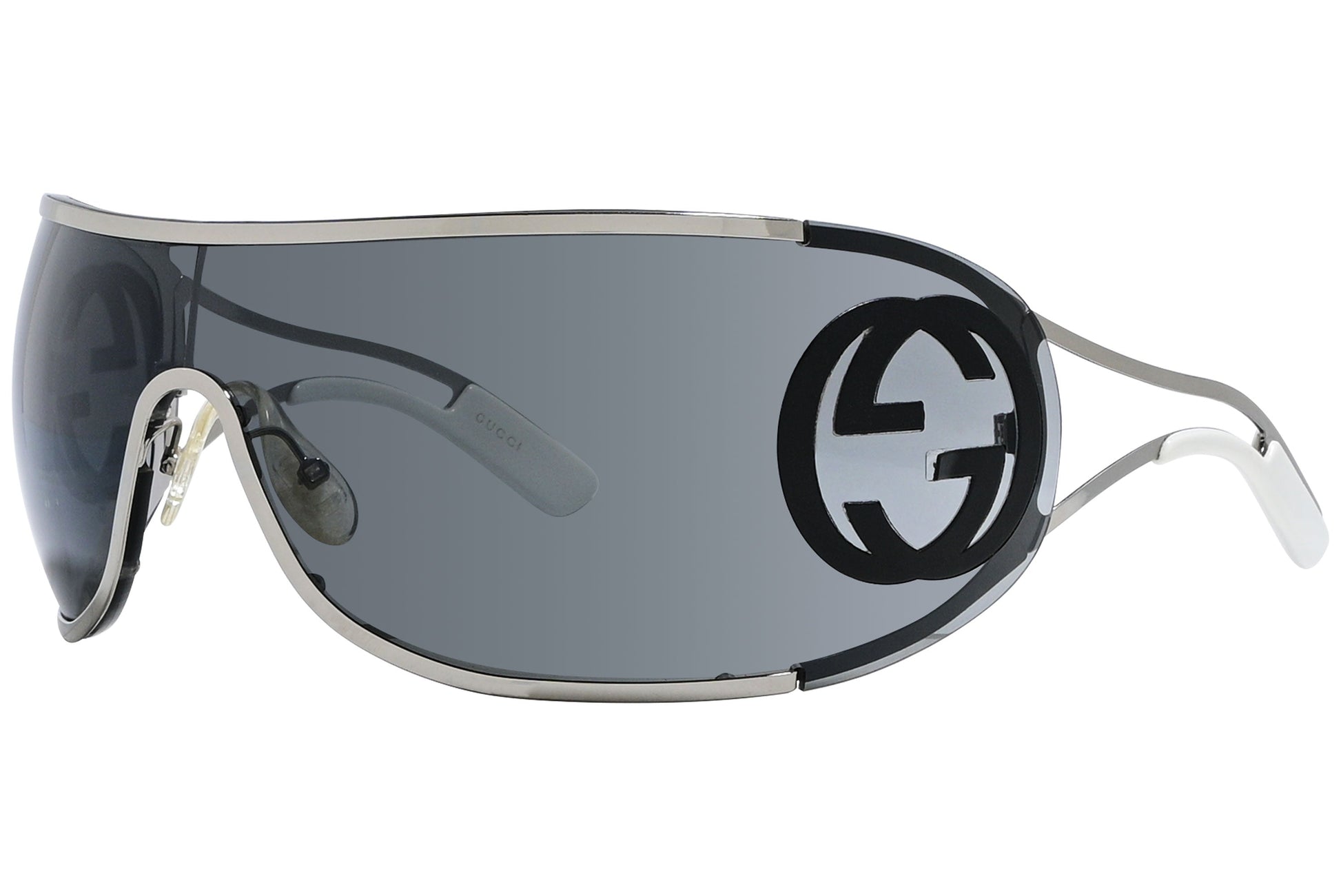 Gucci Wrap Around Silver Sunglasses Model: GG2799/S-6LBP8 Side View