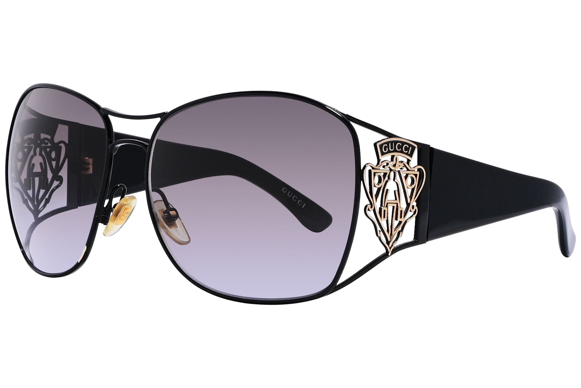 Gucci Geometric Black Sunglasses Model: GG2827/S-65ZYE Side View