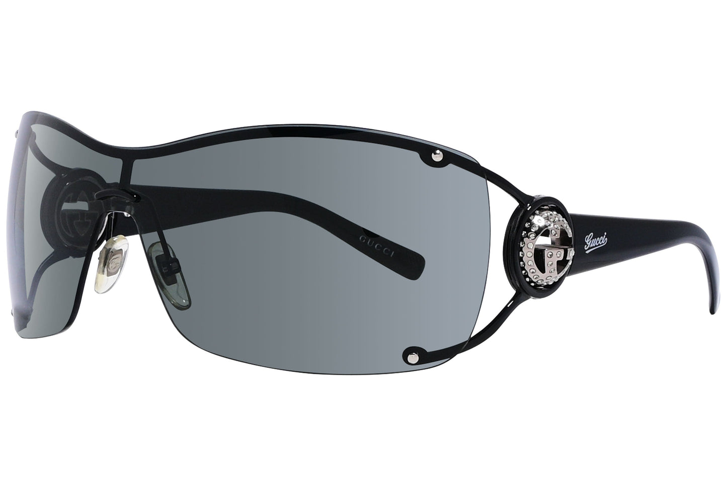 Gucci Wrap Around Black Sunglasses Model: GG2829/S-BKS95 Side View